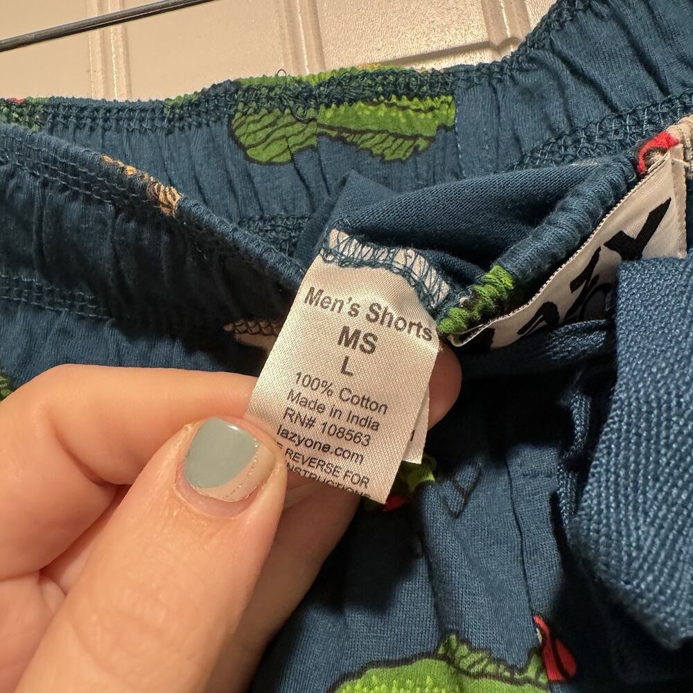 Lazy Ones Bass Fish Pajama Shorts NEW Size Large - Picture 6 of 7